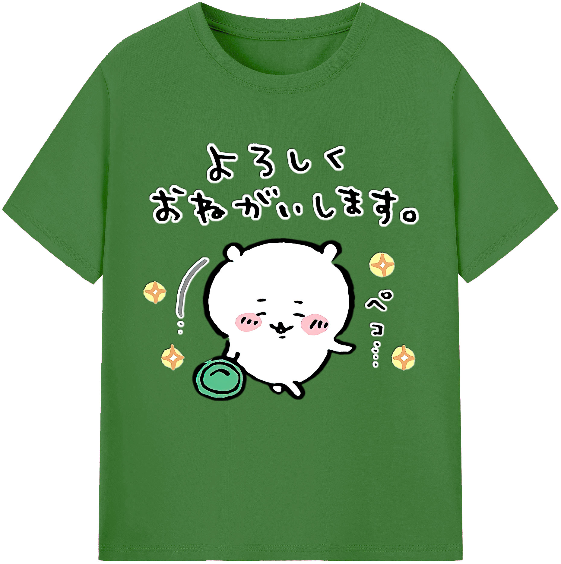 （画像用） ちいかわ ちいかわ Chii-kawa chiikawa レディースカジュアルプリントTシャツ（綿100％）